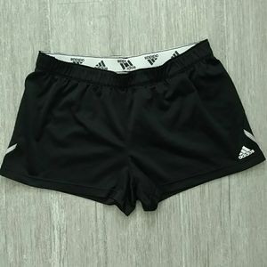 Black 3 inch inseam Adidas athletic shorts